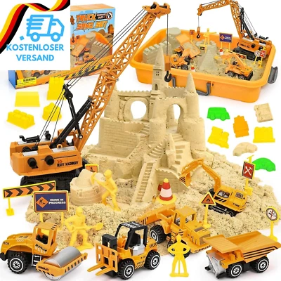 BESUCHE DEN TACOBEAR-STORE Tacobear Baustelle Magic Sand Koffer Sensorik Spielzeug Geschenke Junge 3-8 Jahr