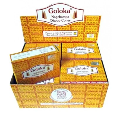 Encens Goloka 12x10 Cônes Naturel Méditation Concentration Inde
