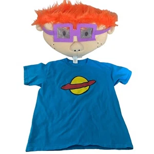 Rugrats Chuckie Nickelodeon Big Greeter Heads Adult Mask Head Costume Shirt Med - Picture 1 of 8