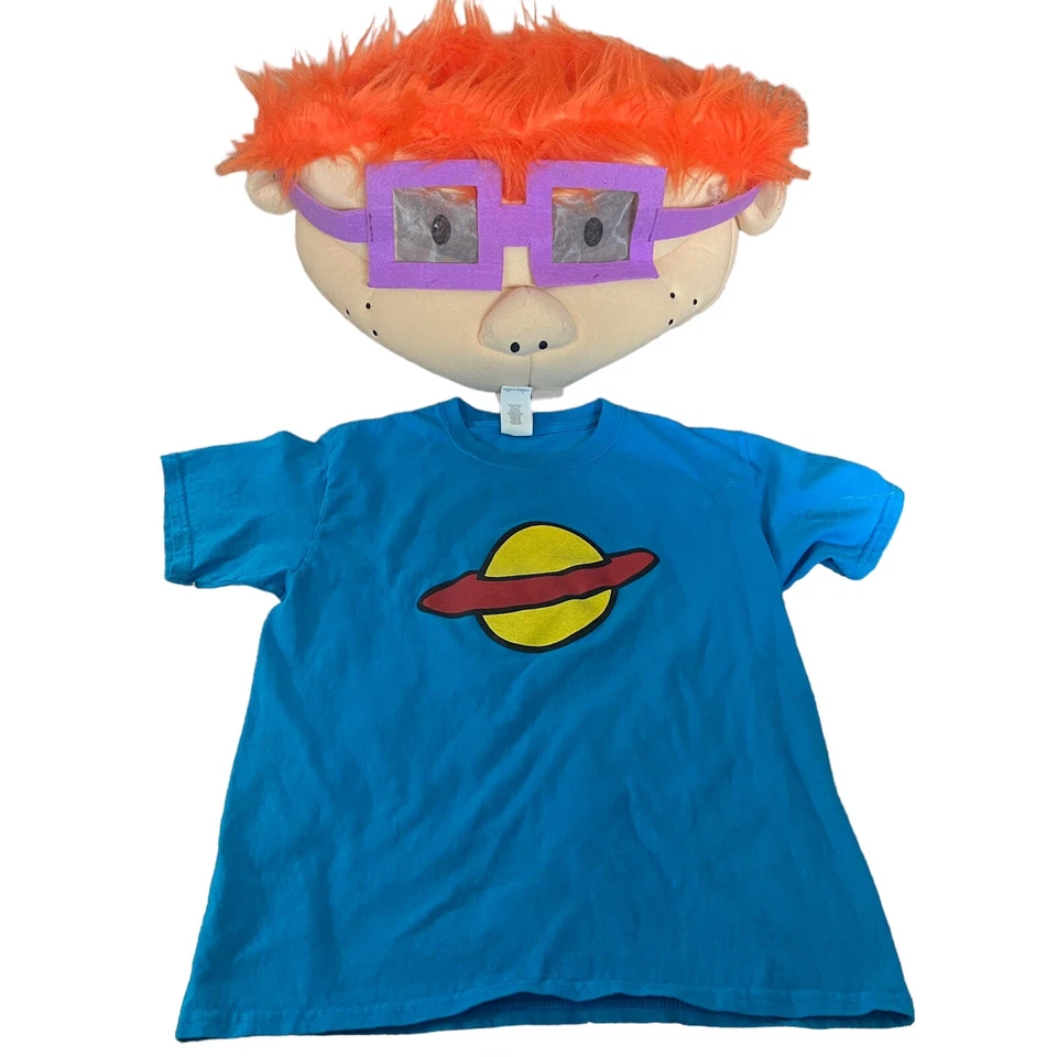 Rugrats Chuckie Nickelodeon Big Greeter Heads Máscara Adulto Cabeza Disfraz Camisa Med Foto 1 de 4