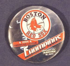 2004 World Series Champions Boston Red Sox Pin 3" inches pinback American League - Picture 1 of 2