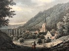 Lithografie 1838 Bad Kösen Schulpforte Schulpforta Saale Naumburg Pietzsch Litho