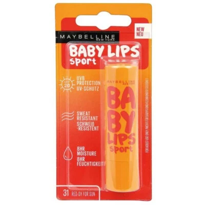 MAYBELLINE NEW YORK Maybelline Baby Lips Sport Moisturising Lip Balm SPF20 - #31 Red-dy For Sun