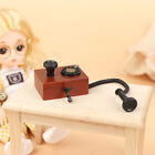 1: 12 Dollhouse Mini ornaments simulated fixed telephone and retro telephon bd
