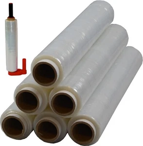 6 x Stretchfolie 50cm 1,5kg 23my transparent + Abroller - Bild 1 von 6