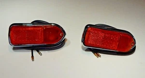 New Pair Front Side Marker Lamps Complete W Lens MGB MG Midget 1970-80 Amber - Picture 1 of 2