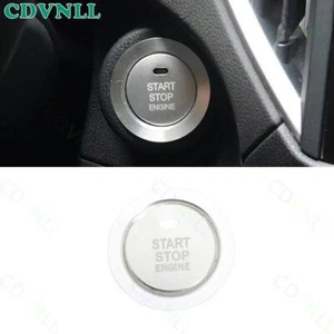 Borde de botón de arranque con un solo clic de aluminio plateado para Subaru Outback Legacy 2020-24 - Imagen 1 de 7
