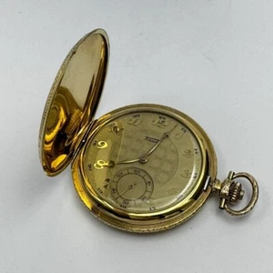Tissot Pocket Watch 55MM RAR Hand Wound Vintage Pretty Steel Plated Pretty - Picture 1 of 9