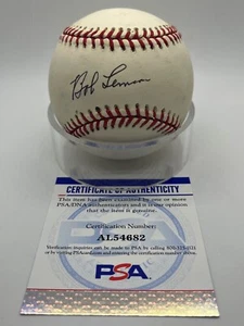 Bob Lemon Cleveland Indians Signed Autograph Official MLB Baseball PSA DNA *82 - Picture 1 of 2