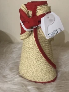 * WOMENS *TIME & TRU *PACKABLE ROLLED HAT * RED SUN VISOR * FOLD & ROLL ONE SIZE - Picture 1 of 2