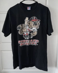 Chemise vintage Portland Beavers homme grande taille noire MILB baseball swingster années 90 - Photo 1/6