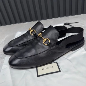 GUCCI Horsebit Jordaan Mule Black Leather 8 G or 8.5 US 42 EUR - Picture 1 of 12