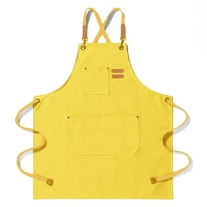 Cotton Canvas Kitchen Work Aprons for Baking Artist Painting Garden Restauran... - Picture 1 of 3