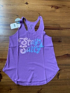 ⛵️Salt Life Women’s Purple Stay Salty Razorback Stay Salty Tank Top NWT Size S - Picture 1 of 2