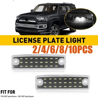 Luz de matrícula apta para Toyota 4Runner 2001-22 Toyota Sequoia 1996-2022 2-10x Foto 1 de 4