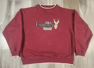 Sudadera Vintage Años 90 Ciervo Naturaleza Exterior Bordada Cuello Redondo Talla XL Hiedra Crew Foto 1 de 4