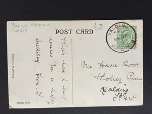 E GB 1911 YALDING MAIDSTONE SKELETON POSTMARK ON POSTCARD TO LOCAL - Picture 1 of 2