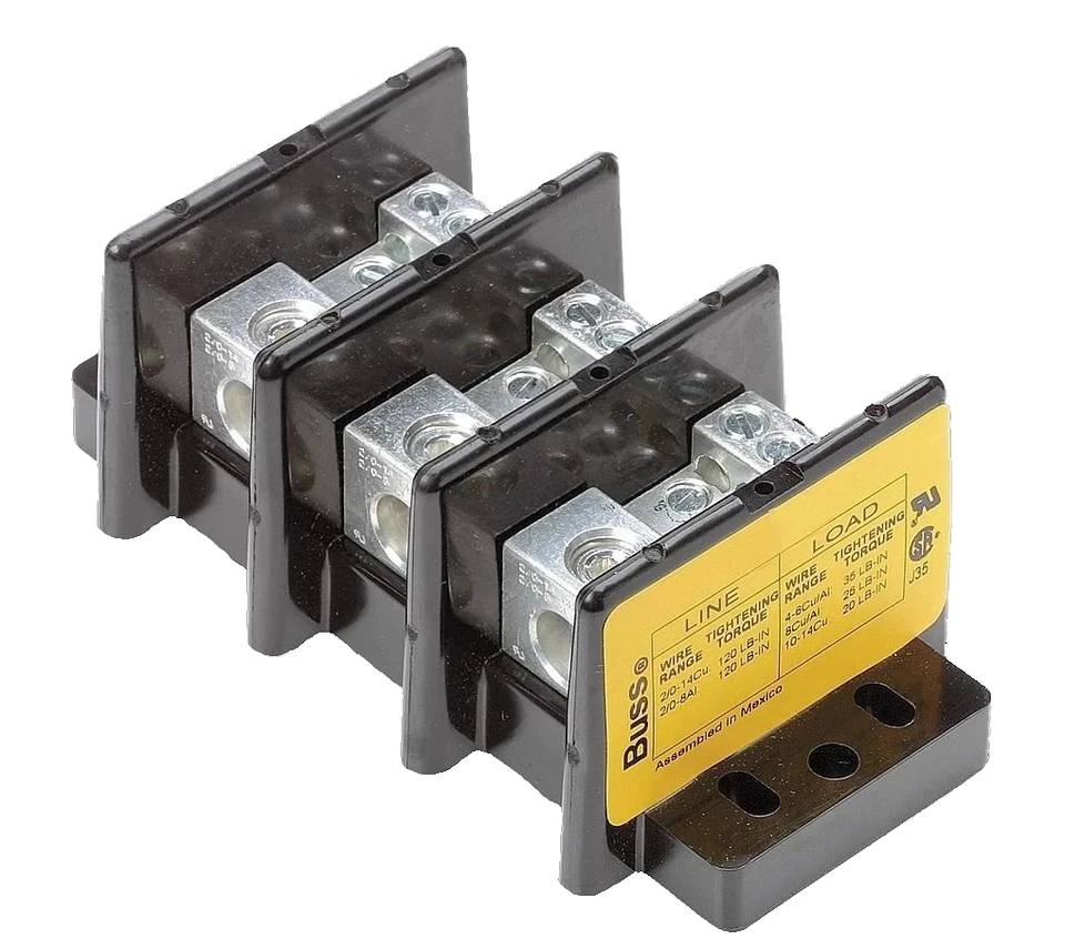 Bussmann 16021-3, 160213, 3-Pole 175 Amp Fuse Block 600Vac (New no Box) - Image 1 of 4