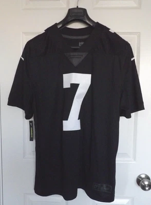 全新带标签 正品 Nike KAEPERNICK #7 黑色/白色 男式 Dri-Fit 球衣 尺寸 L — 第 1/4 张图片