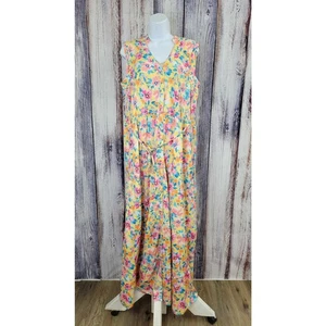 MEDIUM DITSY FLOWER A594922 Tolani Collection Printed Sleeveless Maxi Dress - Picture 1 of 3