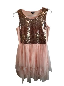 Zenzi Dress Pink Girls Size XL (14/16) Sequins Tulle Sleeveless - Picture 1 of 3