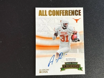 Aaron Ross 2007 Press Pass Auto Autograph RC Texas Longhorns 178/285 E24 - Image 1 of 2