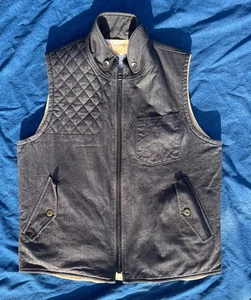 Mens Quilted Dark Grey Rag & Bone Canvas Vest Size XL - Picture 1 of 10