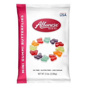 Albanese World's Best Mini Gummi Butterflies, 5lbs of Candy (Pack of 1) - Picture 1 of 5