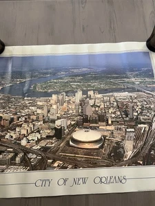 VINTAGE 1988 NEW ORLEANS 28” X 22” Poster - Picture 1 of 8