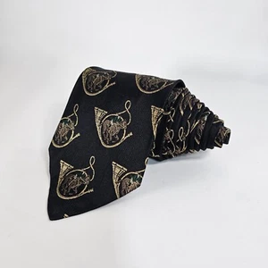 Vintage Polo Ralph Lauren Krawatte Handarbeit Seide Reitsport Pferd Reiter Köper Jagd - Bild 1 von 10