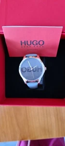 Neue klassische Hugo Boss Uhr mit grauem Lederarmband - Bild 1 von 7