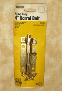 NUEVO 4” Perno de barril de alta resistencia Stanley latón satinado - Imagen 1 de 1