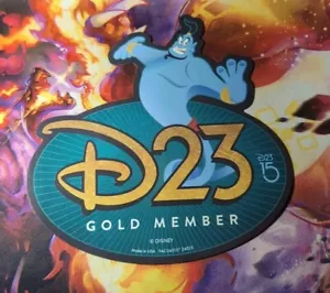 Disney D23 Aladdin Genio de la Lámpara Imán Miembro Dorado Edición Limitada Difícil de Encontrar Raro - Imagen 1 de 1