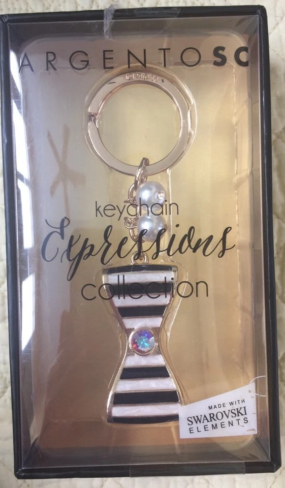 Argento SC Expressions Bow Dress Stunning Swarovski Keychain