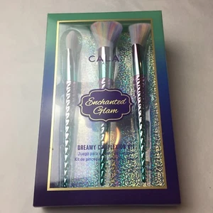 CALA ENCHANTED GLAM 3 PIECE MAKEUP BRUSH Set-Dreamy Complexion Kit - Picture 1 of 6