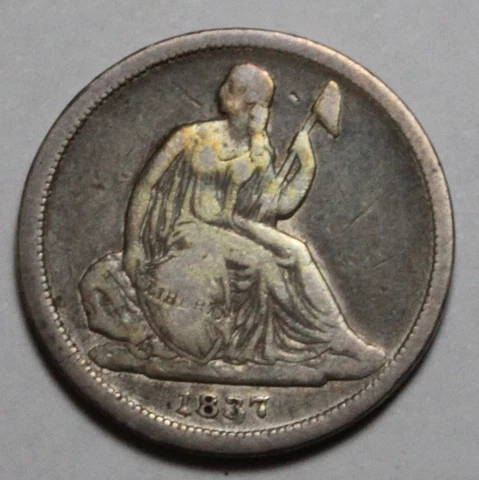 1837 Seated Dime DU310 Cover