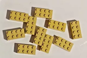 LEGO TAN BRICK LOT / SIZE 2x4 / QTY 10x / Part #3001 Element #4114319 - Picture 1 of 2