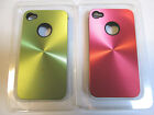 2 x Apple iPhone 4/4s Aluminium Cases Covers red & green with rubber lining  (0)