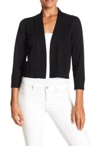 Cable & Gauge Women Open Front Knit Cardigan Black Size S 2108 - Picture 1 of 2
