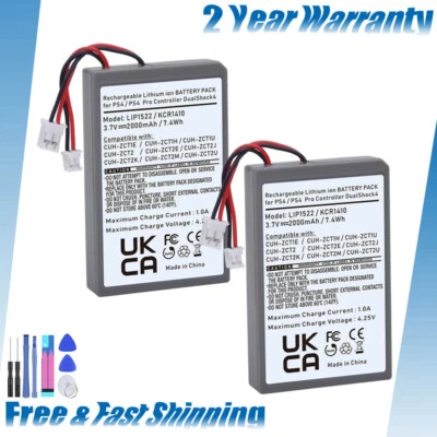 2x Sony PlayStation PS4 Dual Shock Controller Gen1 Gen2 Battery KCR1410 LIP1522 - Image 1 of 3