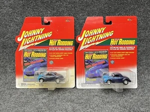 Johnny Lightning lot x2 1941 Willy's Coupe Popular Hot Rodding custom car blue - Picture 1 of 4