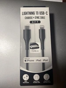 USB-C Charge & Sync Cable-6FT ~ Open Box ~ Never Used - Picture 1 of 2