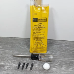 Sears Craftsman NOS USA 41401 cacciavite a punta magnetica 4 punte torx RARO DBL LNE - Foto 1 di 9