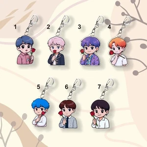 Lindo Llavero Acrílico Bolso Accesorio Bolso Kpop Rap Monster Jin Suga Personaje Dibujos Animados - Imagen 1 de 11