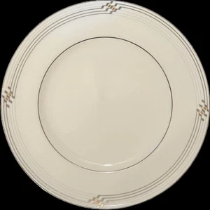 Piatto Noritake 10,5 pollici tradizionale 2000 #7803 Merina Platino - Foto 1 di 4