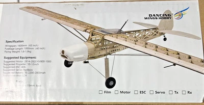 Dancing Wings Hobby Fieseler Fi- 156 Storch Balsa RC Aiplane Kit, V. 2.0, NEW! - Image 1 of 3