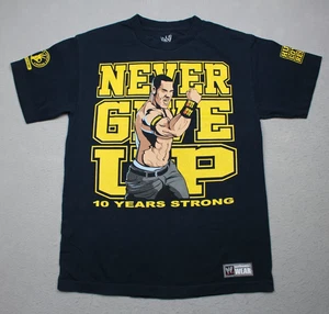 WWE John Cena Shirt Mens Med Never Give Up 10 Years Strong Wrestling Tee 2010s - Picture 1 of 9