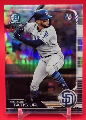 2019 Bowman Chrome Fernando Tatis Jr. Refractor /499 RC *print line  - Image 1 of 4