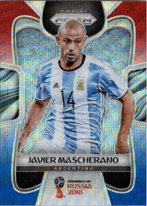 2018 Panini Prizm World Cup Prizms Red and Blue Wave #6 Javier Mascherano NM-MT