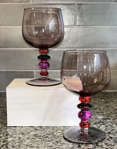 "Copas de vino rosa/rojo Sagaform Spectra 6,5"" H (juego de 2)" - Imagen 1 de 7